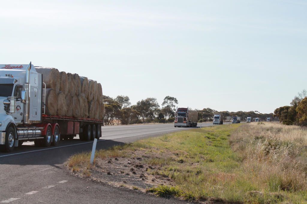 The Aussie Hay Runners pass through town.