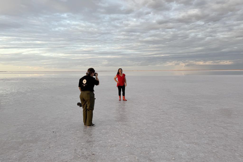 Jackie Peacock of JP Creative has completed the first of 47 photoshoots for Grampians Wimmera Mallee Tourism, this one featuring Lake Tyrrell Tours.