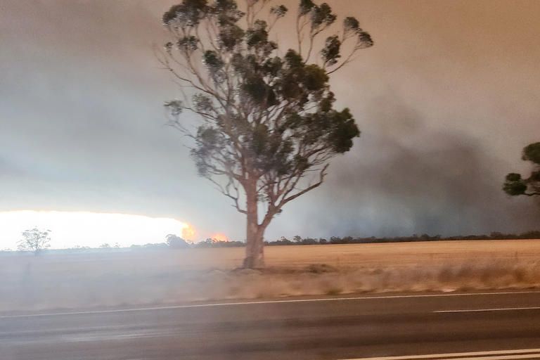 Another photo taken by Ms Devlin on the Western Highway heading away from Dimboola towards Horsham.
