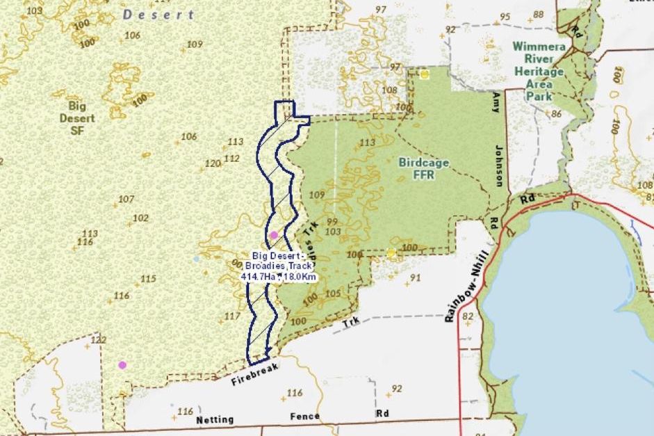 A planned burn at the Big Desert-Broadies Track is due to occur this Thursday and Friday.