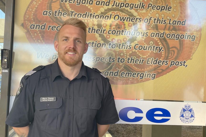 Horsham Police Acting Sergeant Marc Davey will be attending Latte' with an LLO at the Horsham Plaza on May 27.