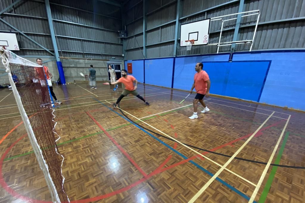 Shuttle Shifters' Avin James and Jordan Kurakose in action during their doubles game against the Avengers pair.