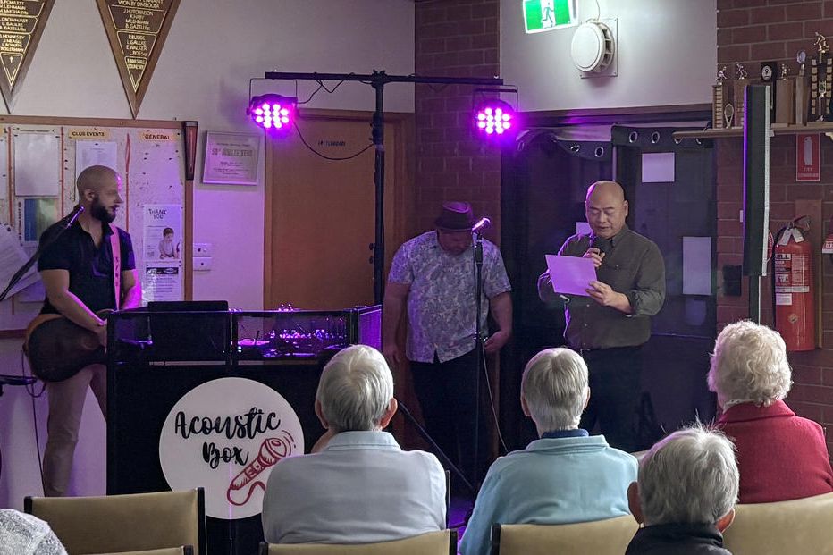 Hindmarsh Shire Council's deputy mayor Chan Uoy welcomes attendees.