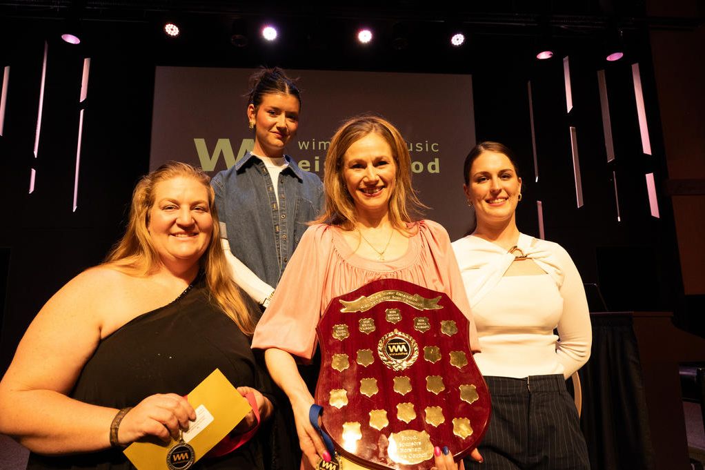 Alex Rathgeber Vocal Championship section: (from left) Emily Friedrichsen, Zara Nichols, Esther Fry, Alana Toporzisek.