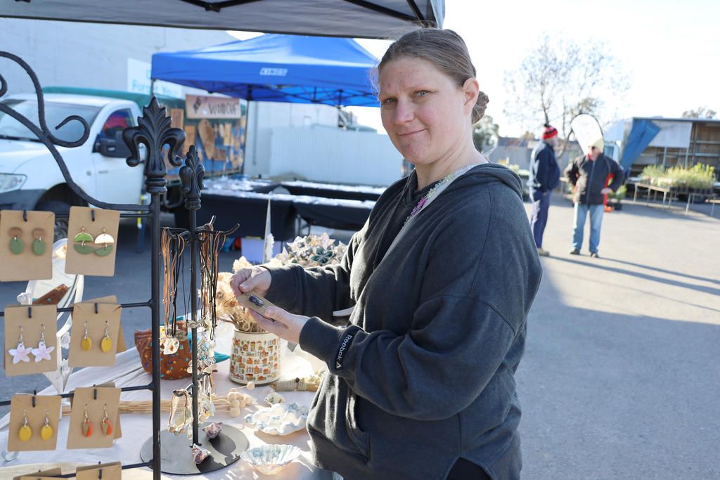 Emily Wilhelms at the Warracknabeal market.