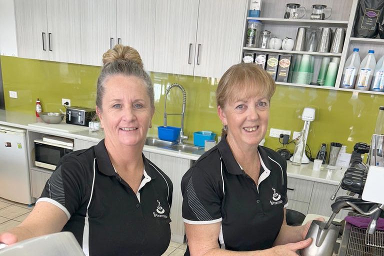 Cafe Pharmacino staff members Jenny Pitt and Julie Fleming.