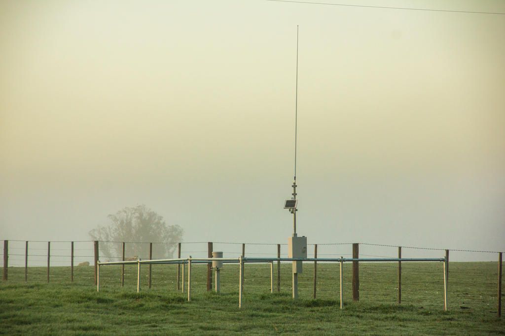 WAITING to go online in the near future to supply data to the Bureau of Meteorology is this automatic weather station near Harrow.