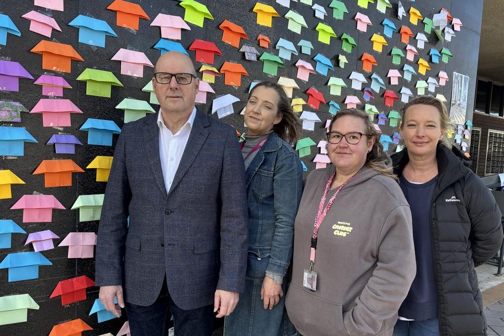 Wimmera Homelessness Alliance representatives Lindsay Stow (The Salvation Army), Martene Blay (Uniting Wimmera), Katelyn McKay (Uniting Wimmera) and Jaimie Clarkson (The Salvation Army) came together earlier this week to raise awareness for National Homelessness Week.