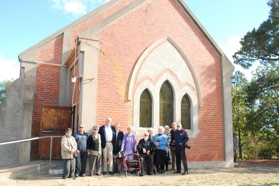 The congregation in attendance at one of the last regular services held in St Andrew's Uniting Church, Jeparit. Pictured is (from left) Ann Logan, Ivan Altmann, Rhonda Altmann, Russell Dunlop, Margaret Preston, Jim Gawith, June Gawith, Eileen Sholl, Sheryl McKenzie, Campbell McKenzie and Walter Sholl.