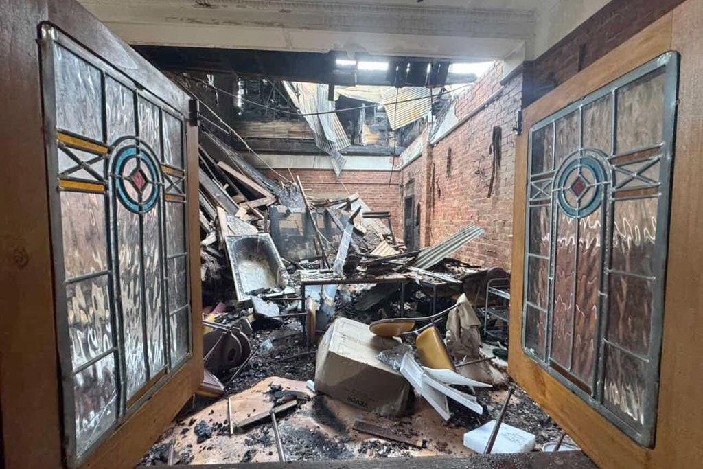 The fire left not only the community hub gutted, but the community itself.