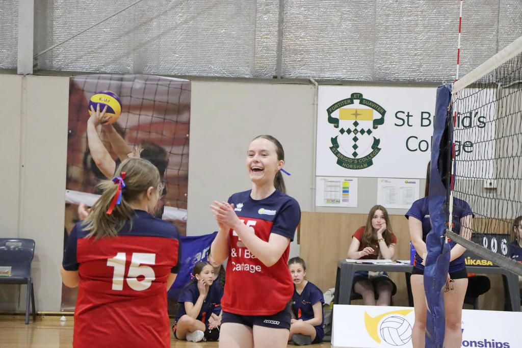 Eden Pumpa (pictured representing Volleyball Horsham at the recent junior country championships) has her Power Divas team sitting pretty on top of the women's B grade ladder.