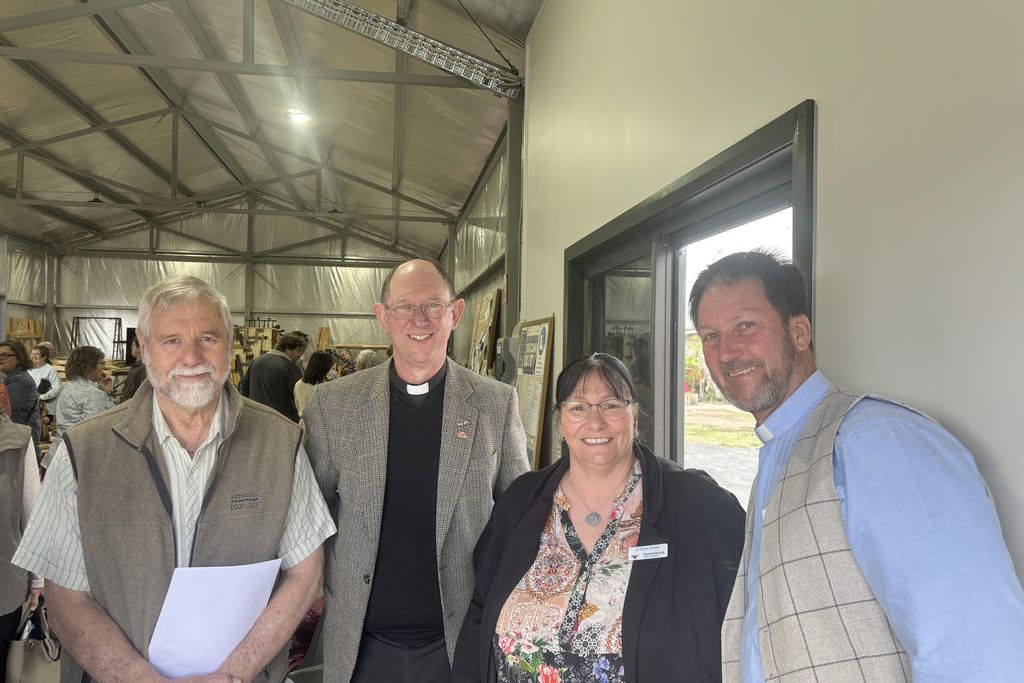 Attending the Warracknabeal Christ Church Anglican Church were co-ordinator Brian Clarke (left), Fr Michael O&rsquo;Brien, Cr Kylie Zanker, and Rev James Wood.