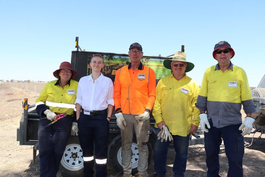 Rebuilding has begun after the Grass Flat fires, with Blaze Aid crews, including Jill, Ell, John, Terry and Peter, supporting farmers in Natimuk, Quantong and Vectis.