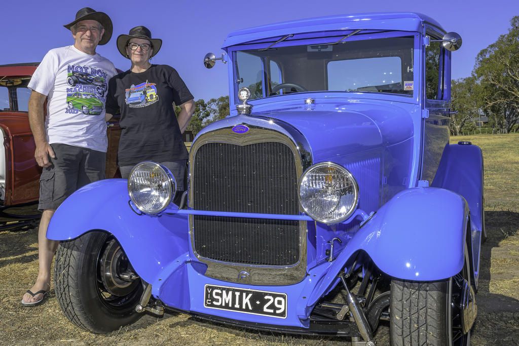 Craig and Michelle Kuypers from Melton with their 199 Ford Coupe.