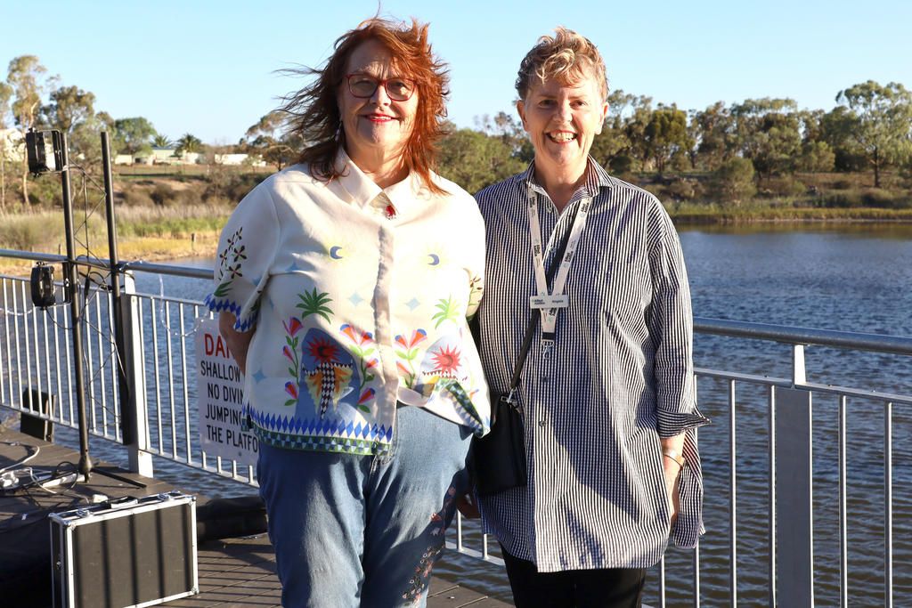 Hindmarsh Shire councillor Rosie Barker with guest speaker Angela Murphy from Allied Justice.