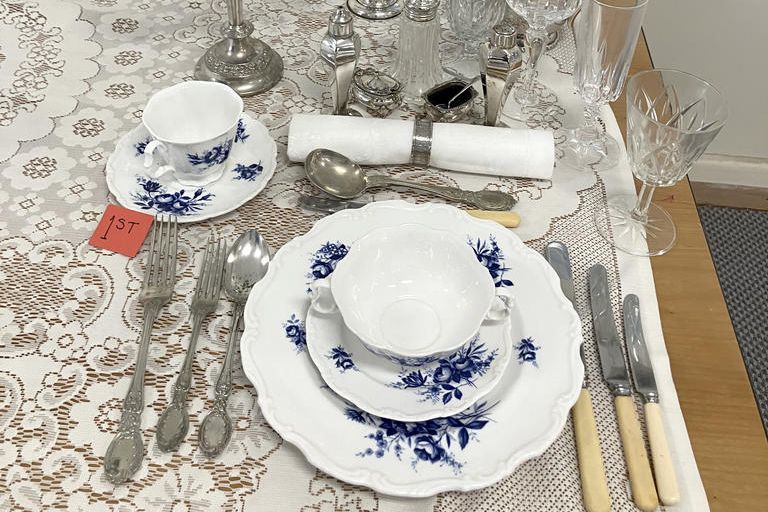 Kirsty Keys winning place setting.
