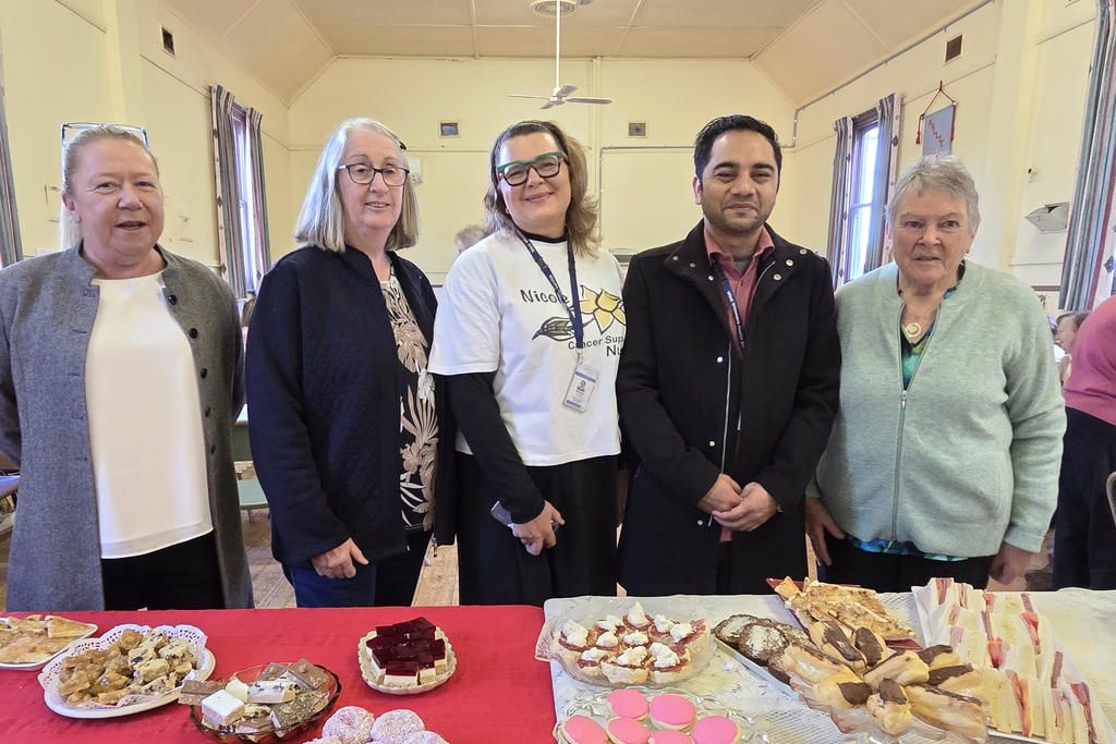 Event organisers Melissa Powell (RLG&NH), Dianne Roberts (RLG&NH), Nicole Miller (WWHS), Anish Poudel (WWHS) and Marg Unger (SMCP).