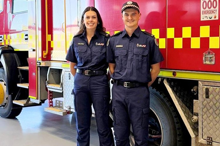 Warracknabeal Fire Brigade members Isabella Orszulak and Sam Goodwin were part of a Strike Team on February 9.