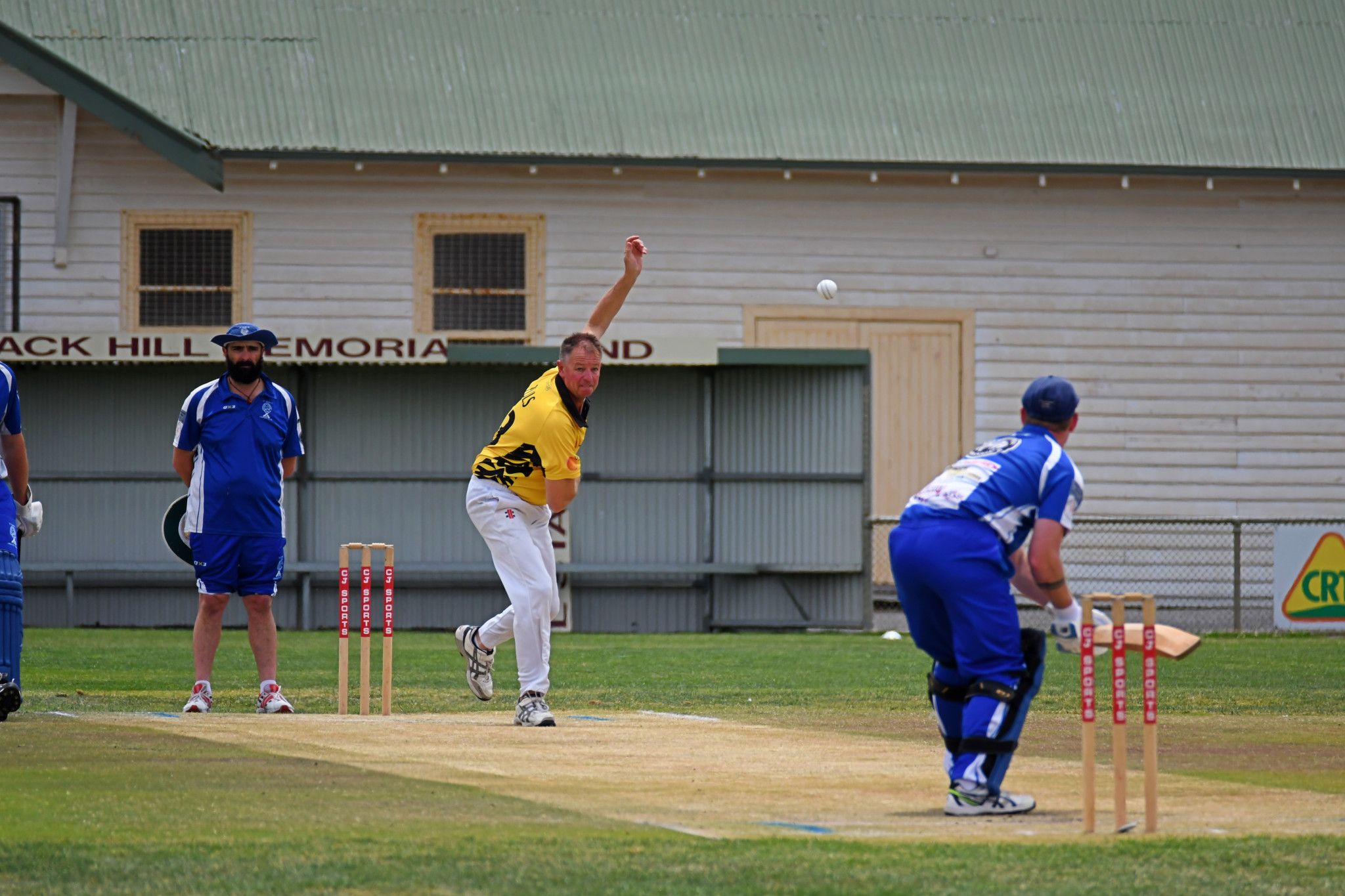 David Puls watches his delivery in the Tigers' match against St Mary's. Tigers captain Tyler Puls scored a match-winning 90 not out to help the Tigers get their first victory of the season.