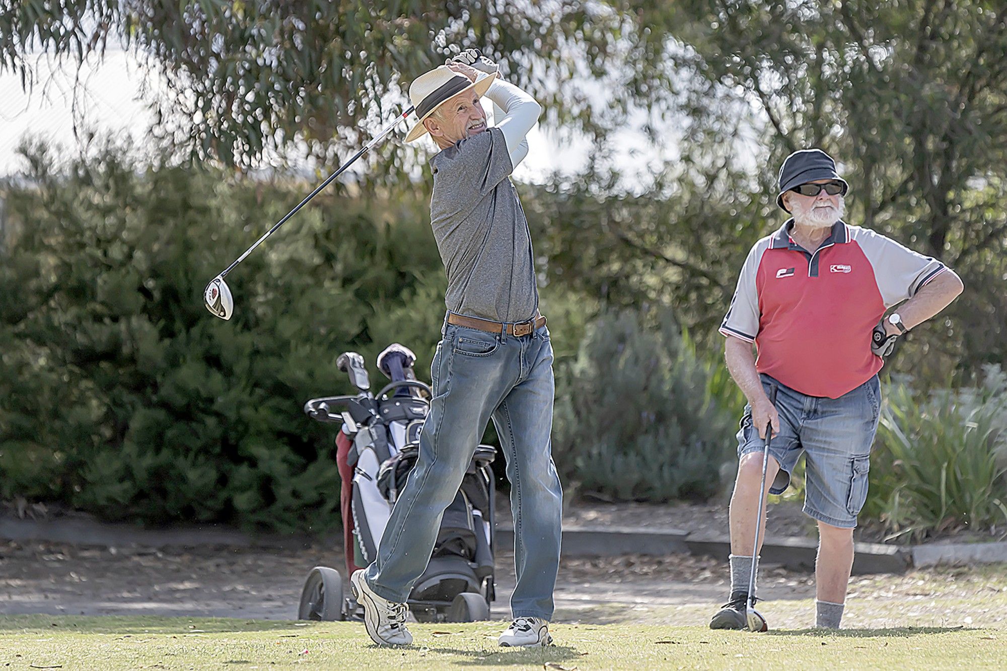 Richard Bett finished runner-up in A Grade during the Presidents v Captains V Par event.