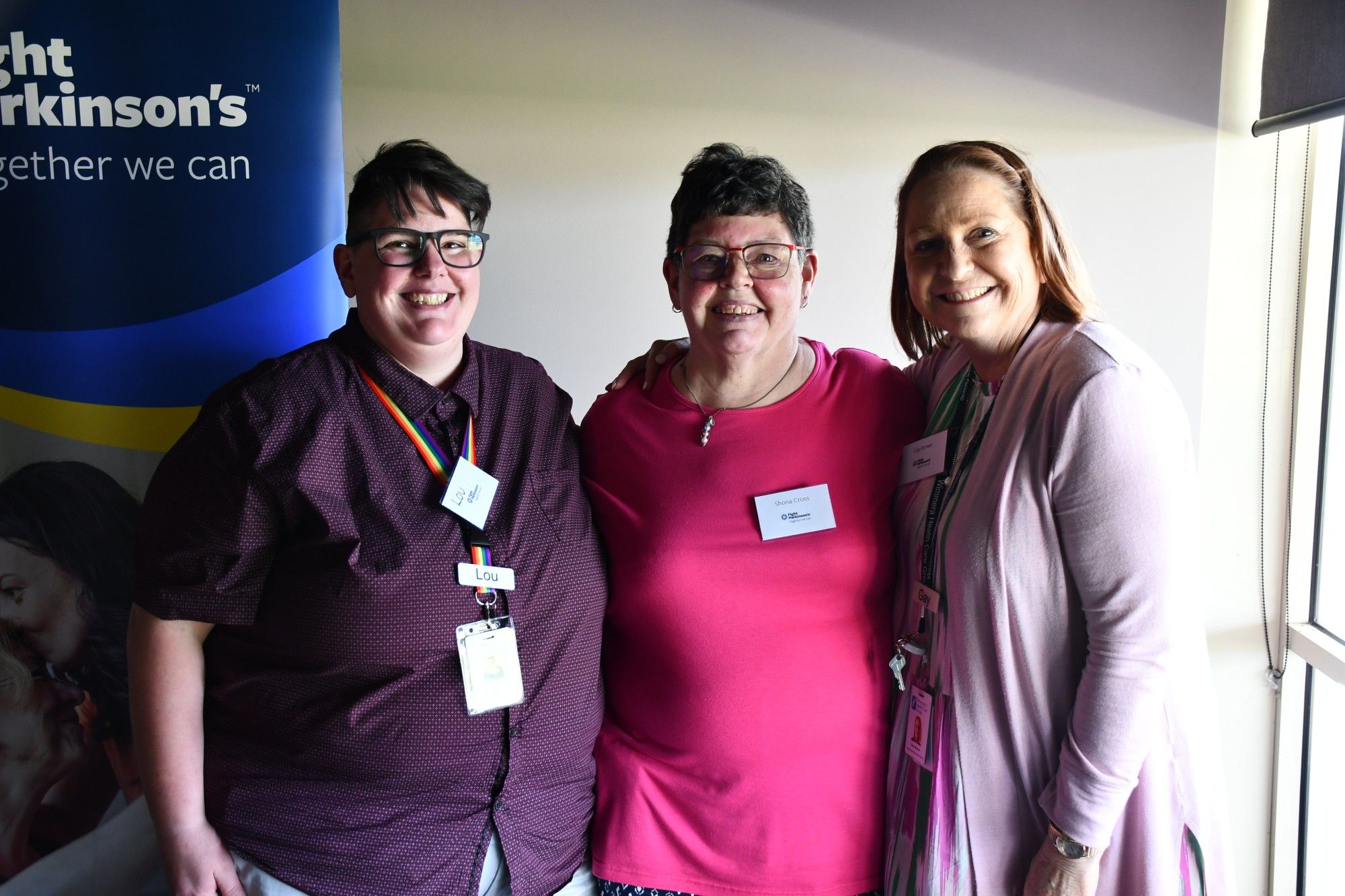 Lou Bellizzi, Shona Cross and Gay Brown pictured at the Fight Parkinson's event.