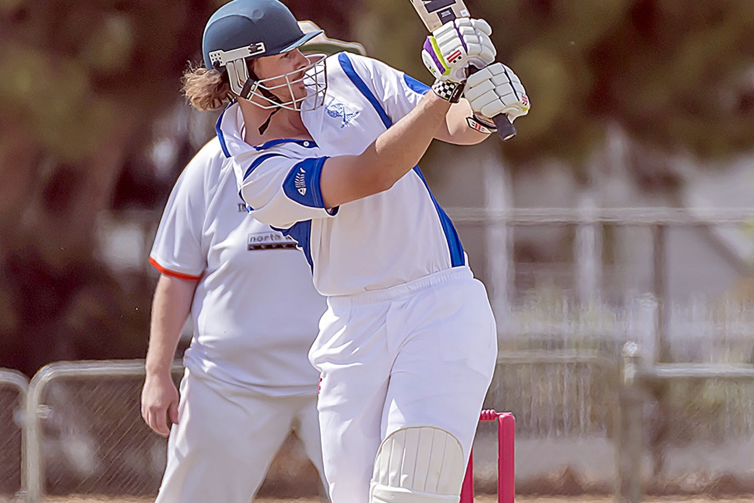 RUNS: St Marys batter Daniel Westerland hits to the on side during his unbeaten knock of 25 against Southern Mallee Giants on Saturday.