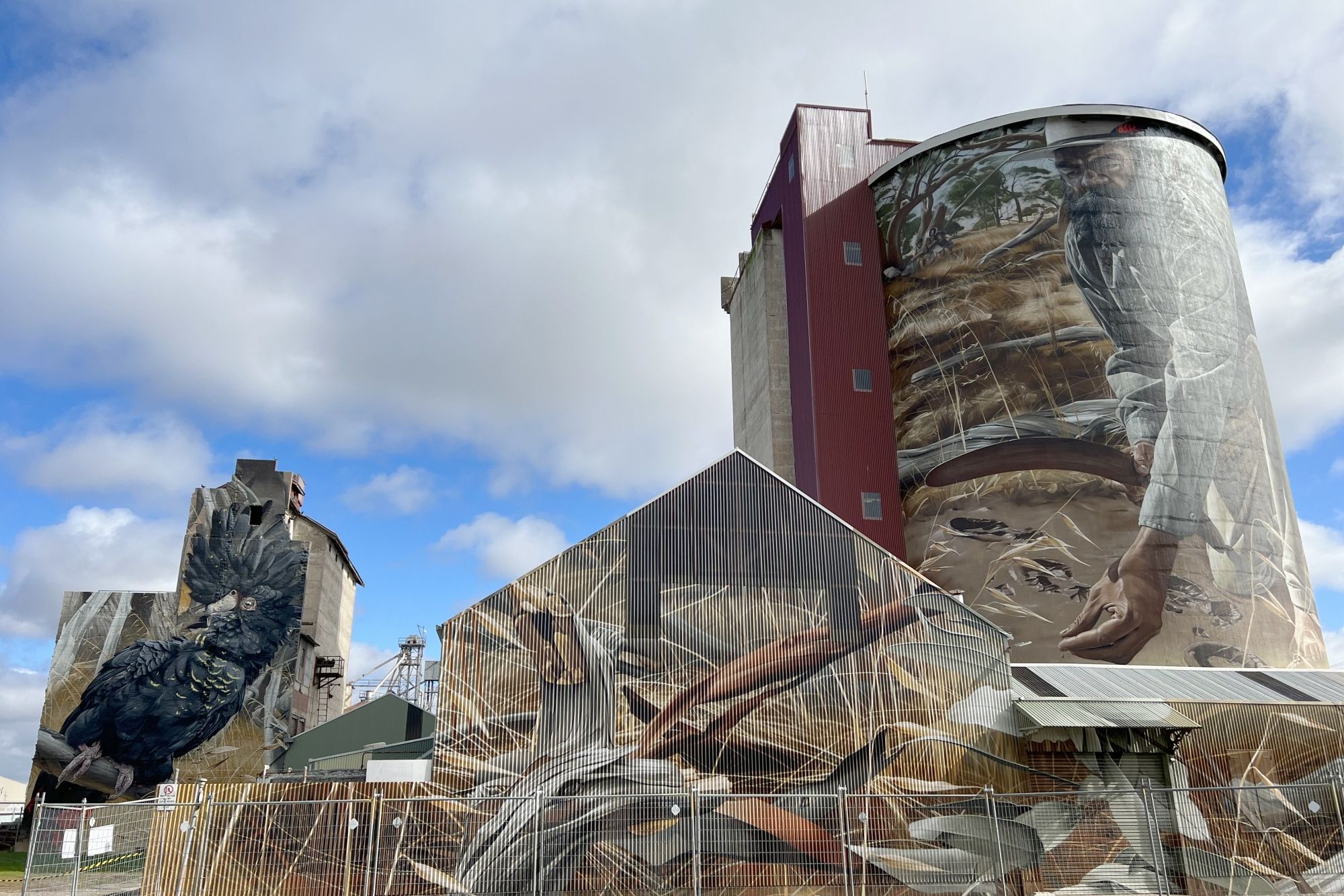 The completed artwork at the Yangga Dyata silo.