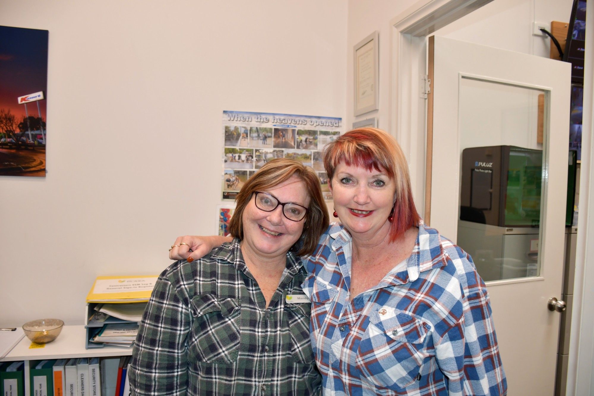 Mandy Wallis and Alison Roberts at the Plaza.