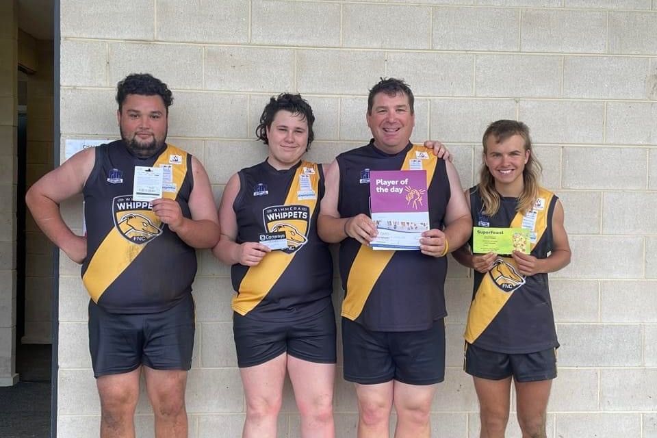 Award-winners Josh McDonald, Brandon Day, Josh Barry and Sam Hudson.