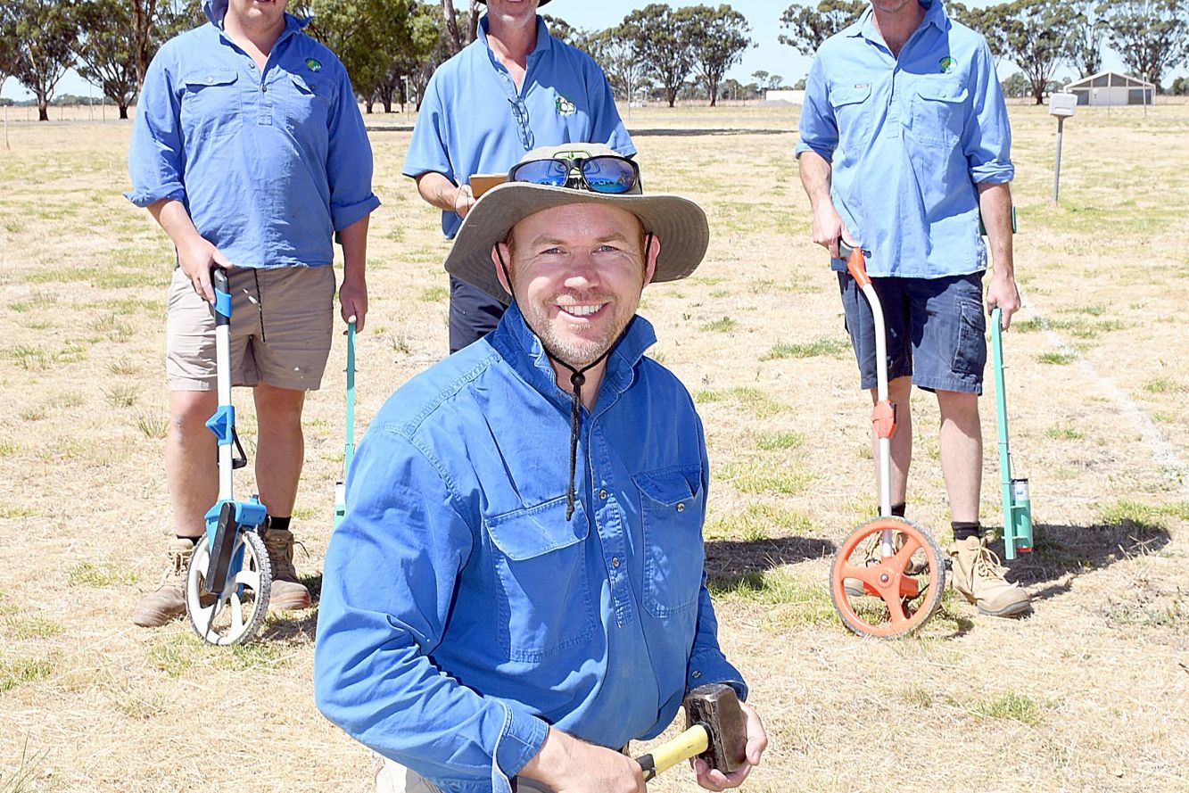 Wimmera Machinery Field Days president Tim Rethus (front) with Jamie Petrass, Andrew Bell and James Gardiner.