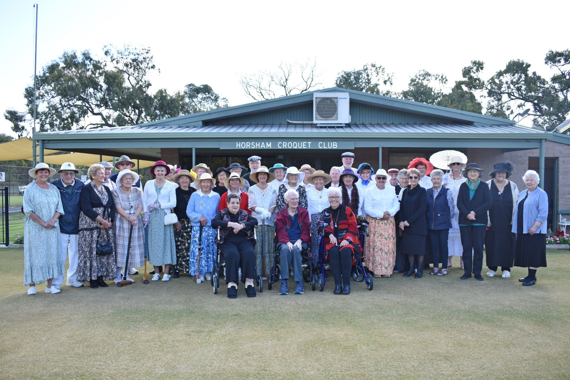 Group photo of the current members of Horsham Croquet club.