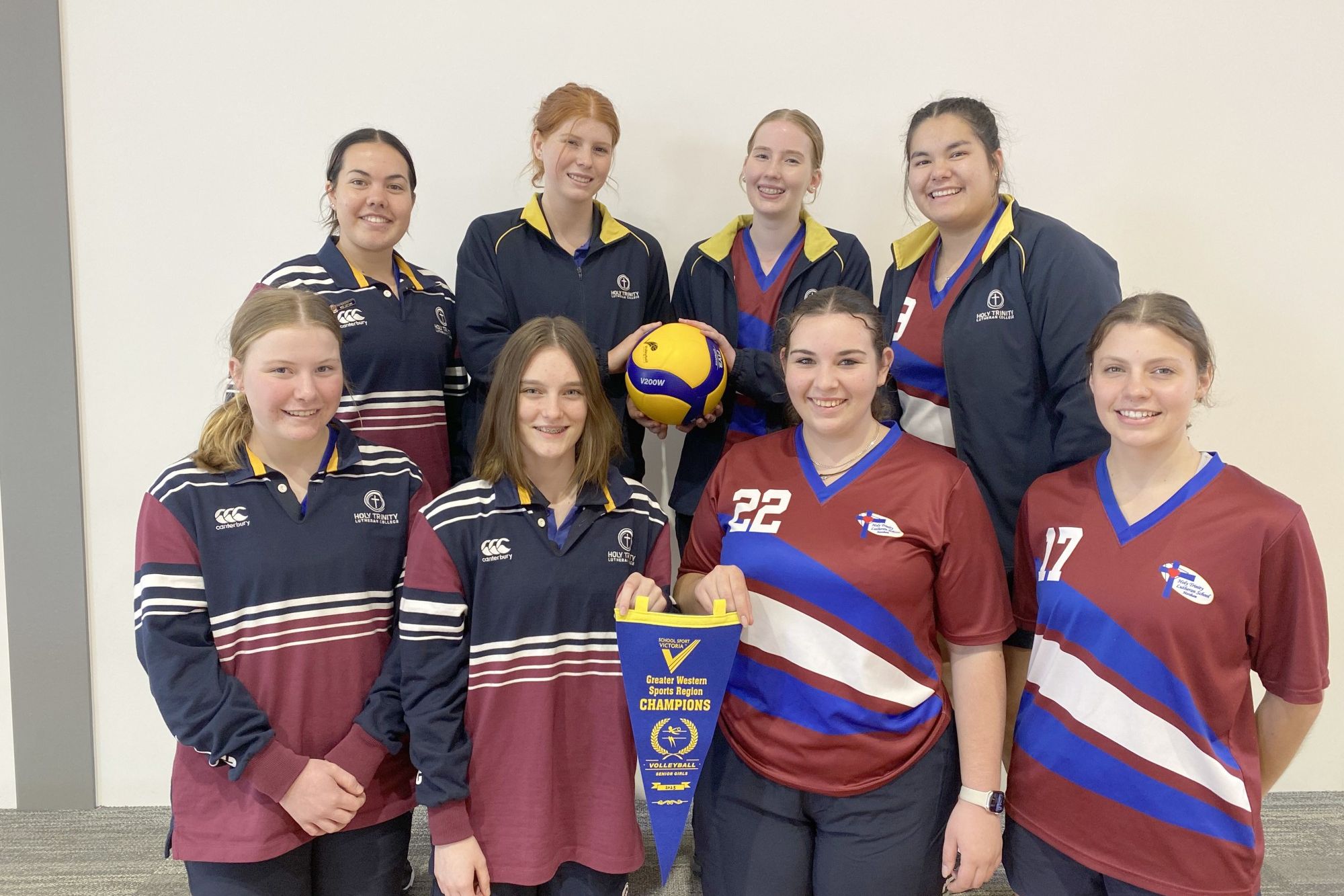 The HTLC senior girls' volleyball team after its Greater Western win.