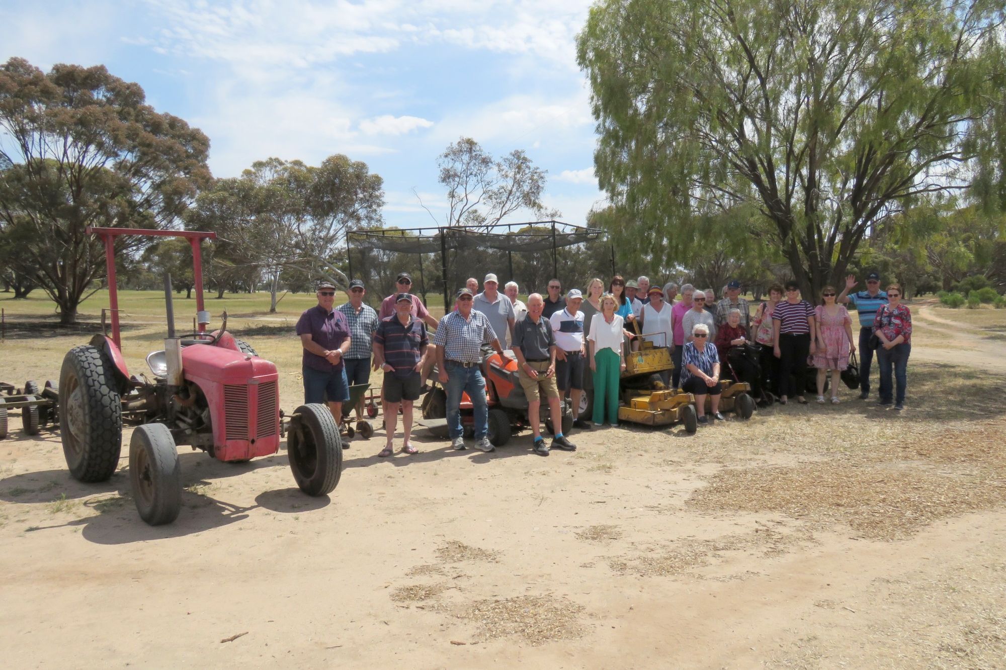 Celebrating Jeparit Golf Club's 115th anniversary were (from left) Ken Wiedermann, Peter Werner, Dennis Kavanagh, Peter Livingston, Wayne Werner, Raymond Schultz, Garry Livingston, Darrell O&rsquo;Loughlin, Colin Moore, Tony Robson, Graeme Schulz, June Werner, Maxine Schumann, Judy Stanley, Tony Foley, Colin Hargreaves, Mel Wagener, Fiona Williams, Wendy Schultz, Jen Bell, Marj Wiedermann, Jill Albrecht, Wendy Robson, John Schulz, guest of honour Nita Natt, Lorna Schulz, Wendy Schulz, Julie Schulz, Ron Schulz and Patsy Schulz.