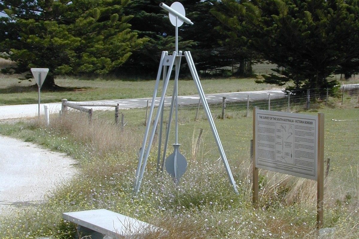 A monument to the surveyors of the much-disputed Victorian and SA border.