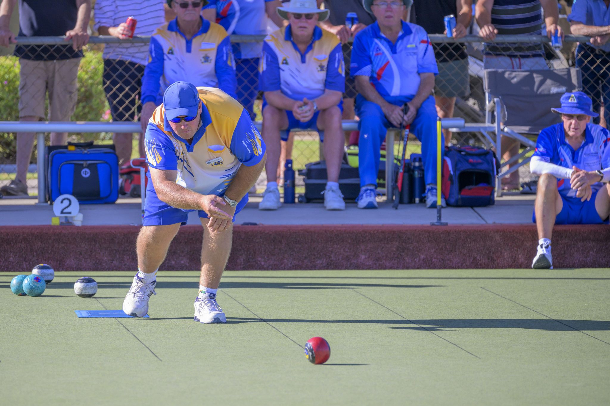Brad Blackwood bowls for Nhill in Division One against Horsham City. His rink won 23-20. PHOTO: ROBIN WEBB