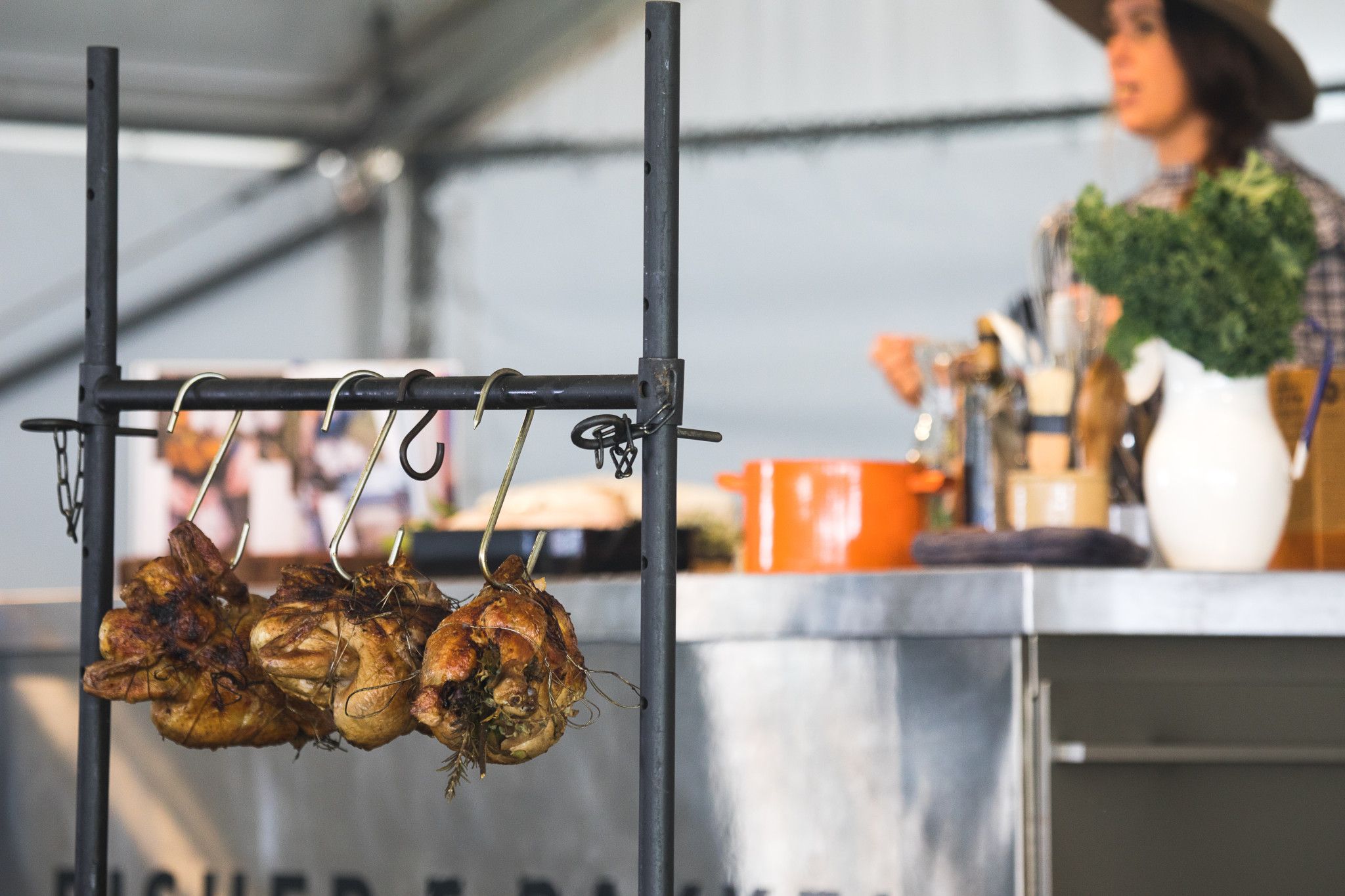 Cooking demonstration at Grampians Grape Escape.