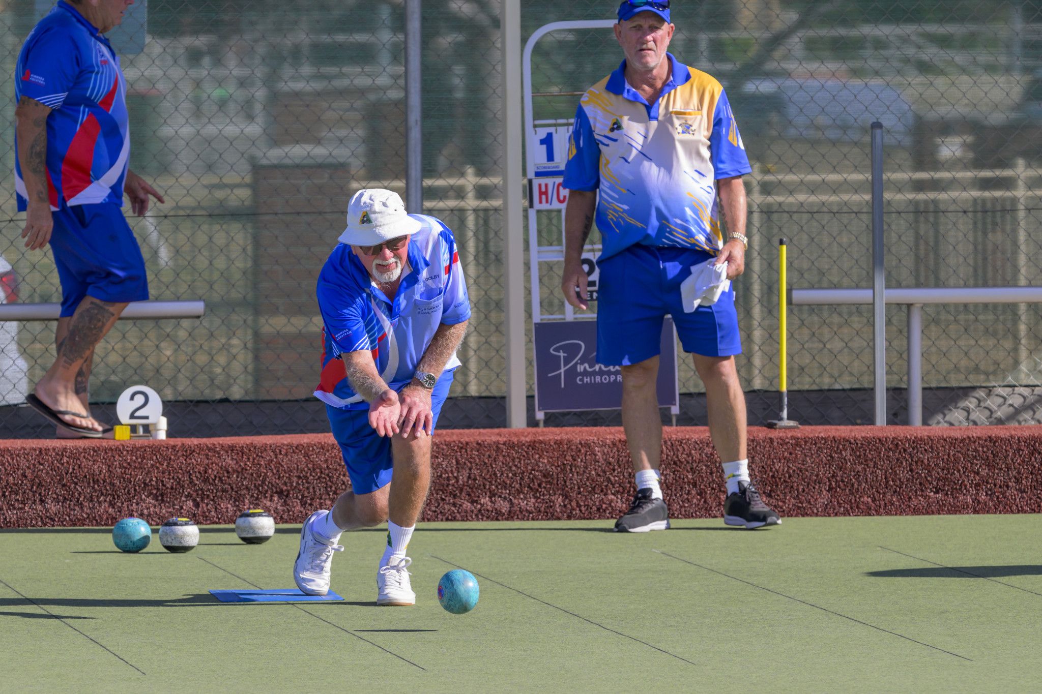 Ron Dalby bowls for Horsham City in Division One against Nhill. His rink lost 20-23. PHOTO: ROBIN WEBB