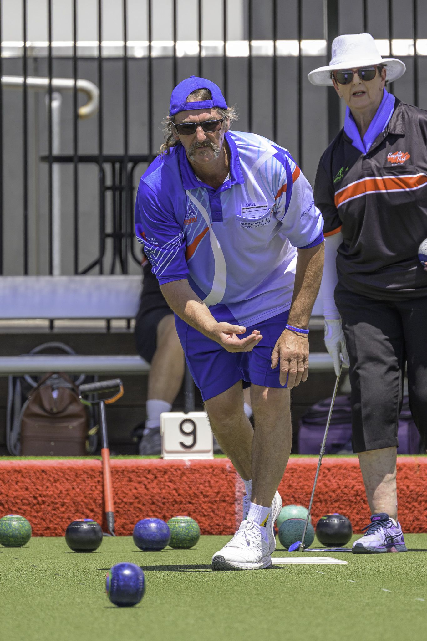 Horsham City's David Chenoweth tracks his bowl during his team's division three game at Coughlin Park.