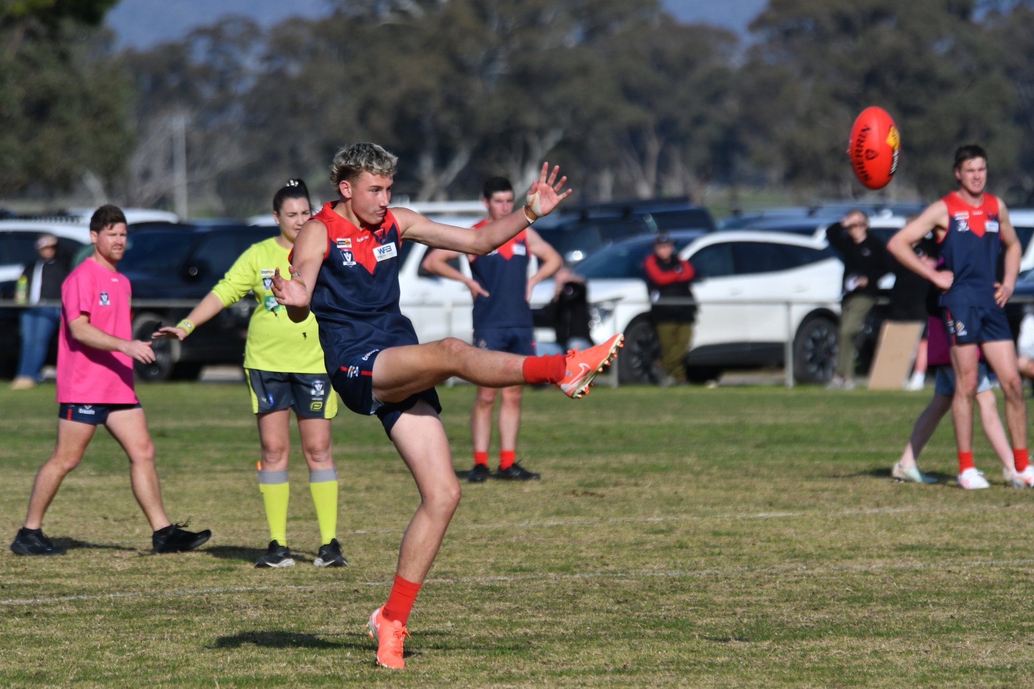 Chase Whelan starred in his seniors debut for Laharum, kicking six goals against Kalkee. The 15-year-old would go on to have a standout year, including an MVP performance at the School Sports Australia National Football Championships.