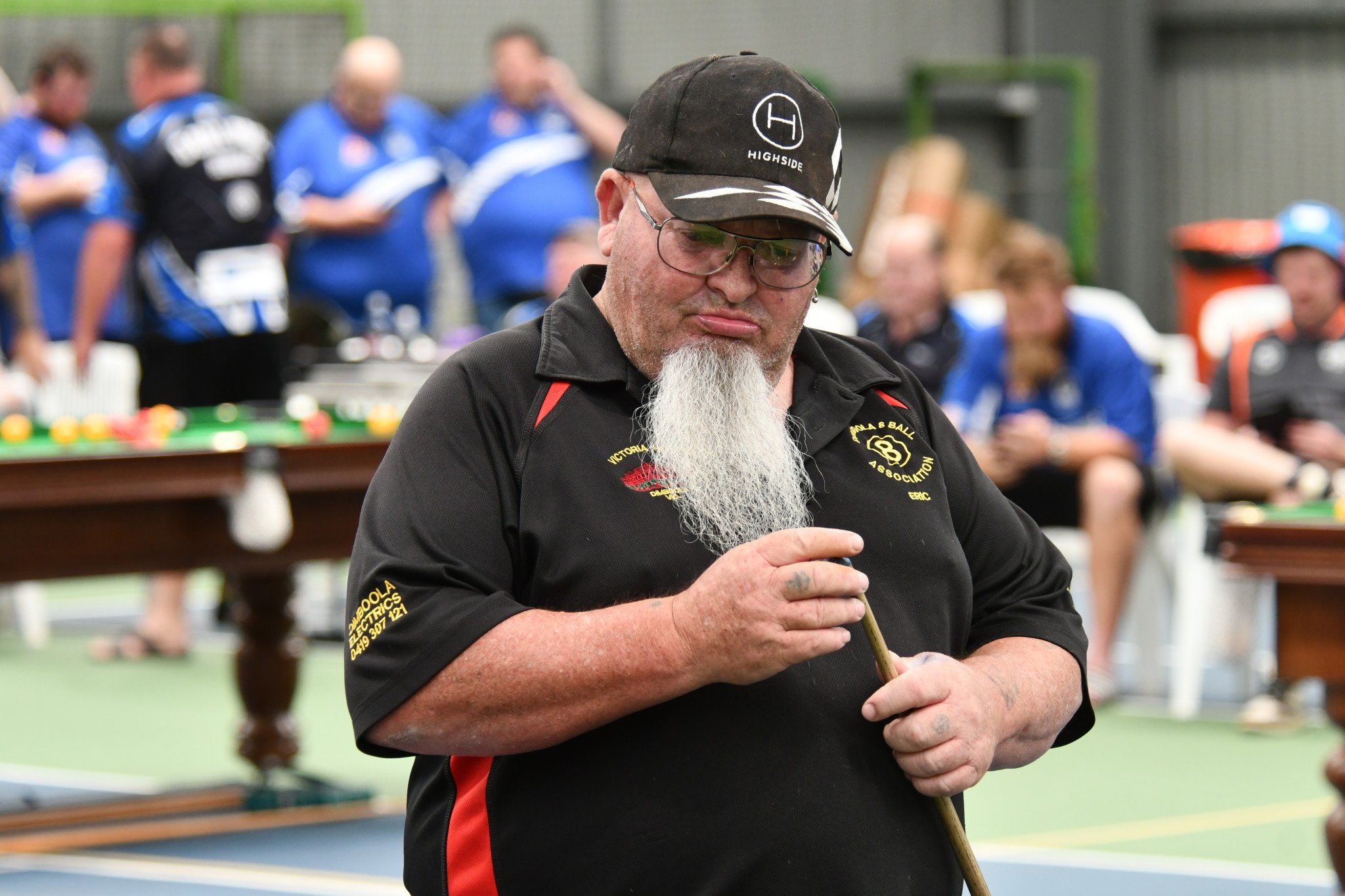 Dimboola's Eric Thursfield weighs up his next shot. PHOTO: CHRIS GRAETZ