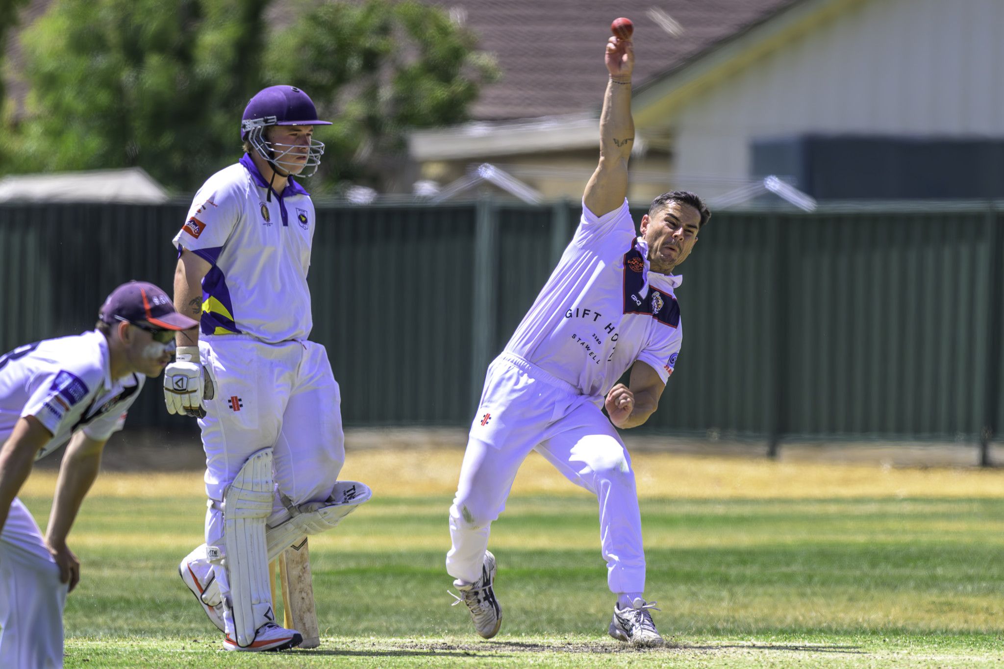 Ethan Marrow took three wickets for Swifts-Great Western on day one of their clash against the Colts