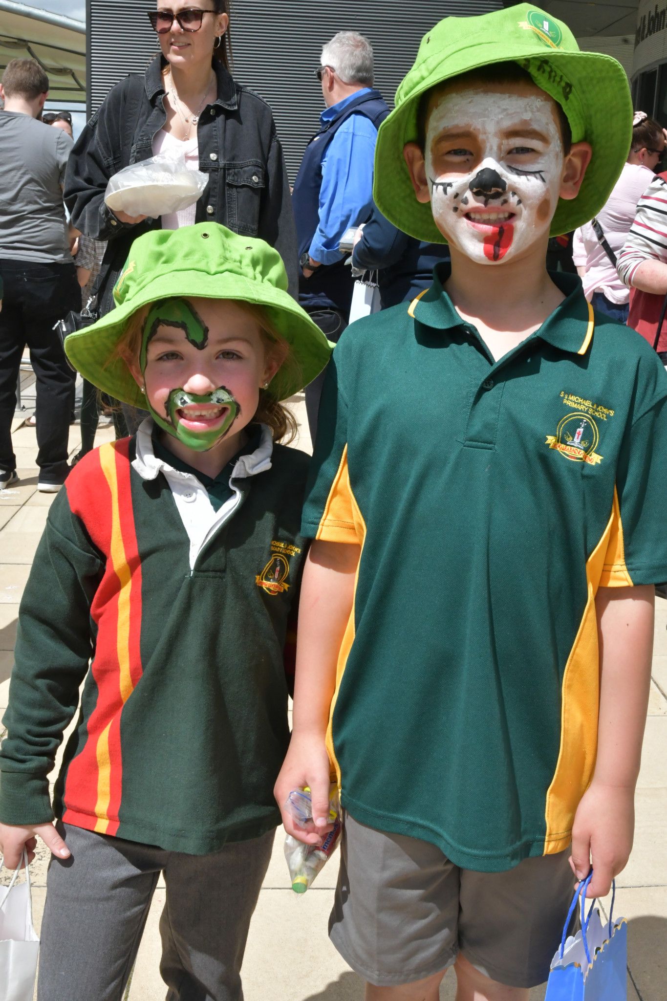 Zahla and Billy are all smiles after the face painting.