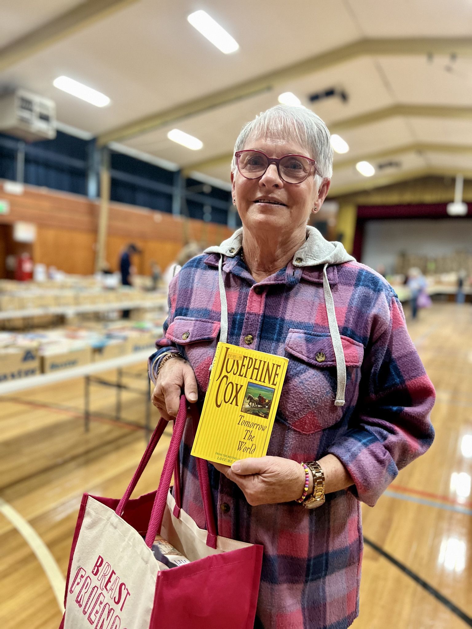 Local Jen Doolan pictured with one of her favourites books she bought.