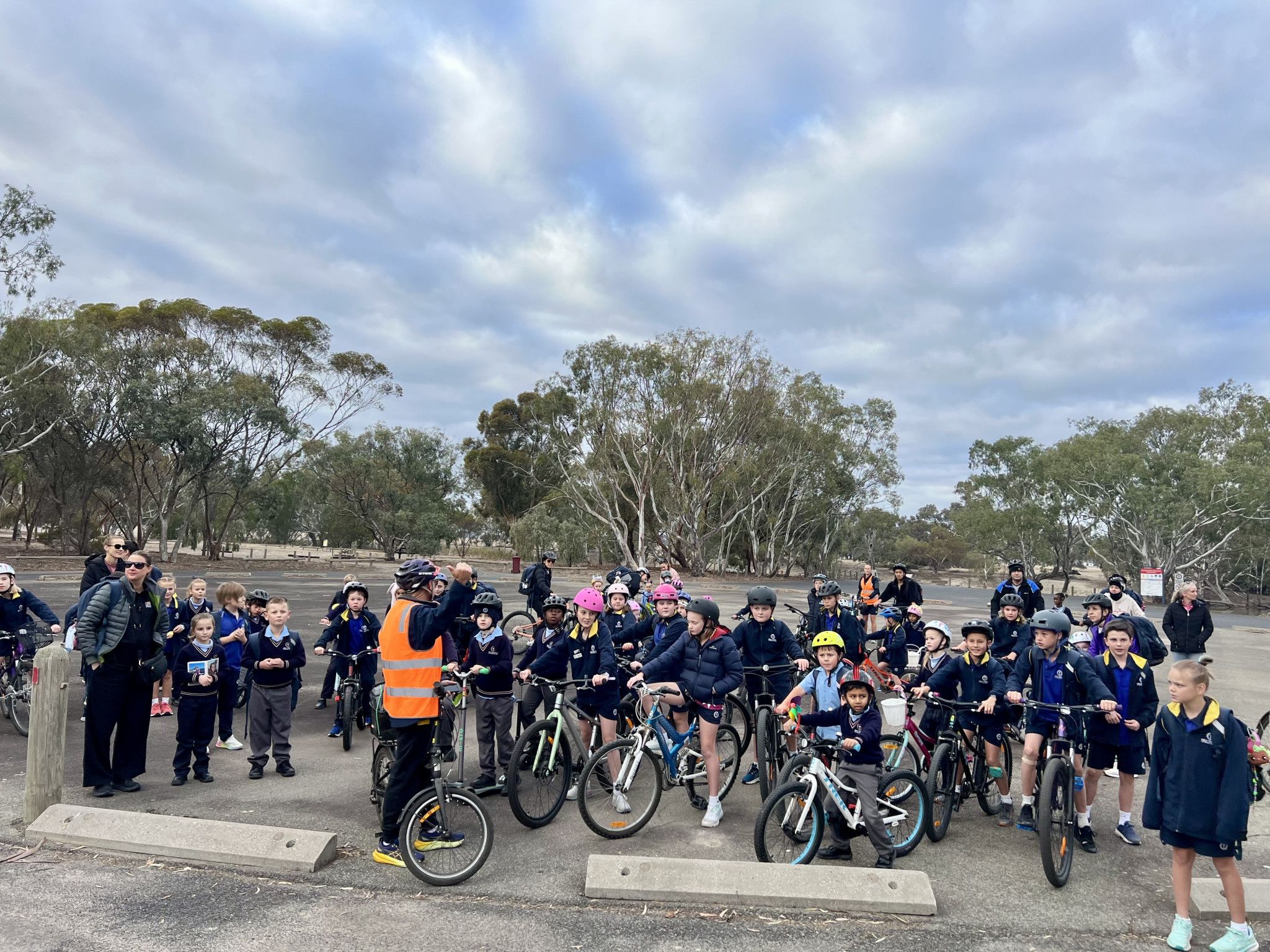 Dozens of Wimmera Lutheran College students celebrated Walk Safely to School Day by walking and riding from the Helipad to school on Friday, May 16.