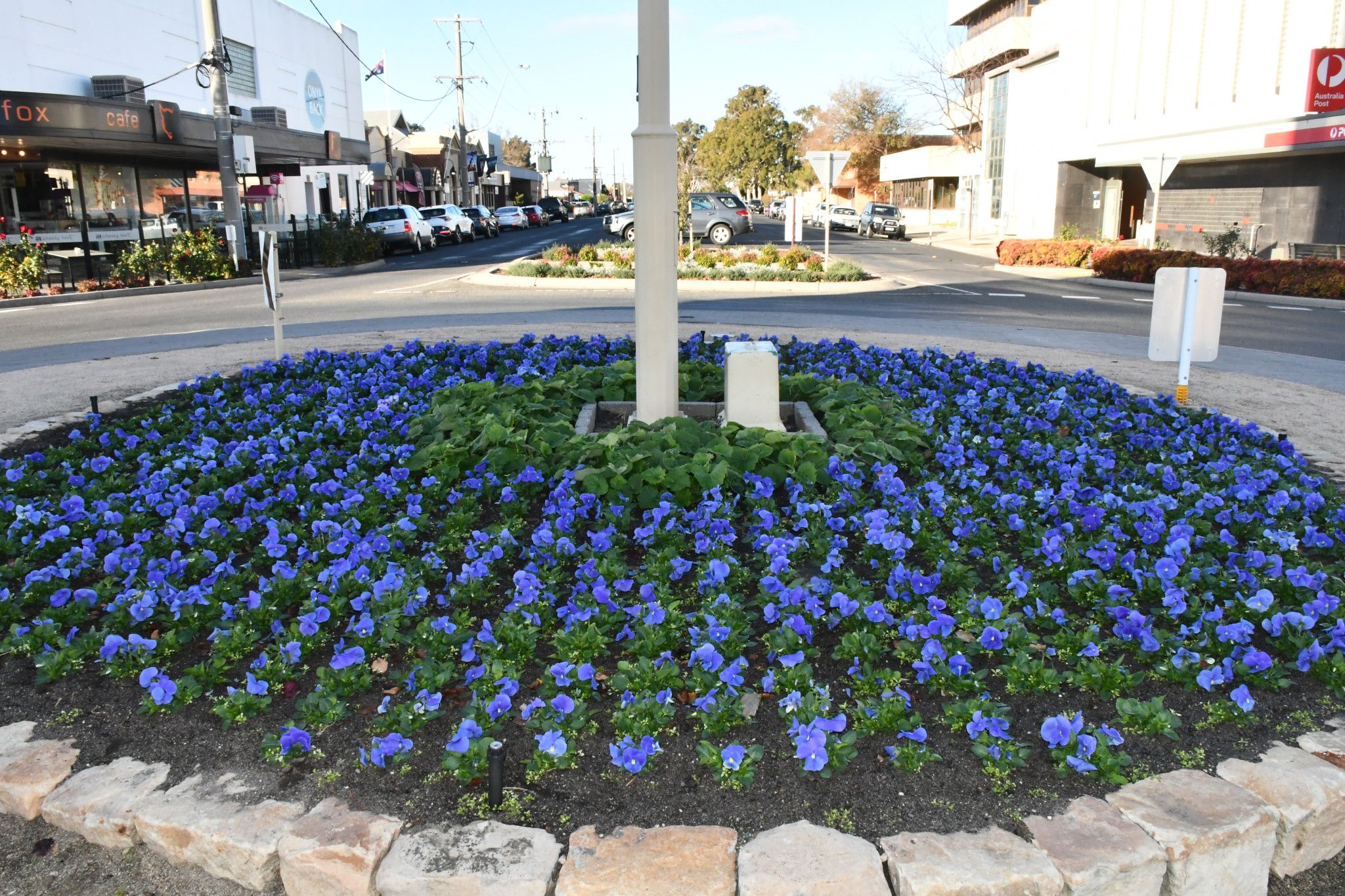 Fresh look of the Firebrace and McLachlan Street roundabout.