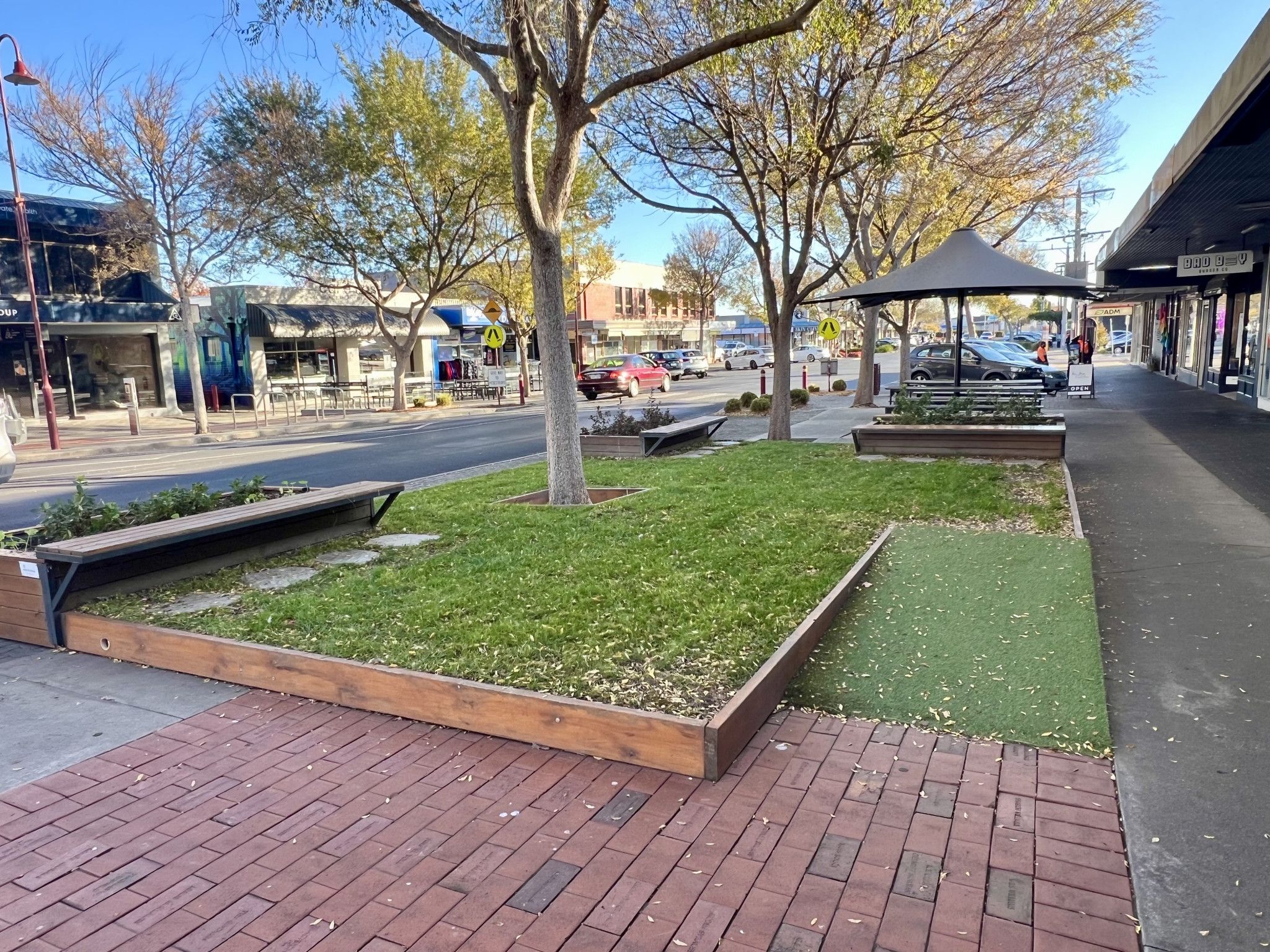 Recently rejuvenated garden beds at Roberts Avenue opposite Cafe Jas.