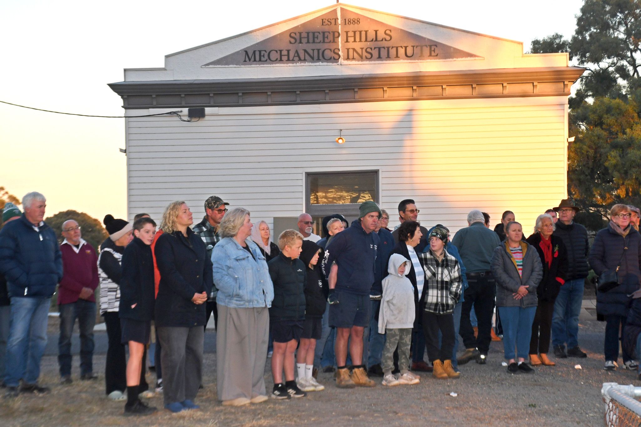 A strong crowd gathered in the early hours of the morning for the Sheep Hills service.