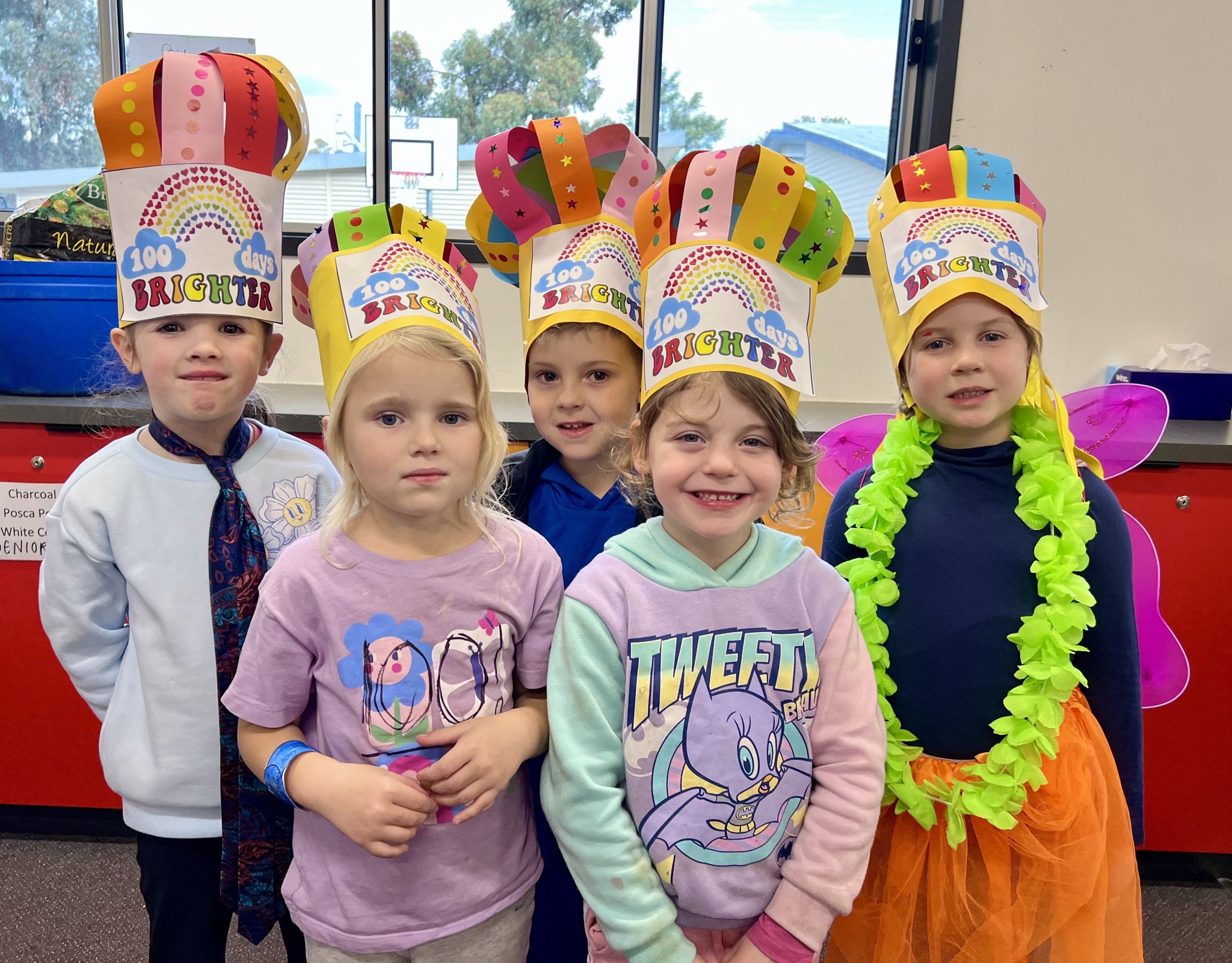 Prep students across Horsham have reached their first milesHorsham Primary's Rasmussen Campus pupils Kasey, Caleb, Winni, Lucy and Mia marked the milestone on on Friday, August 1. Photo: TAYYAAB MASROOR