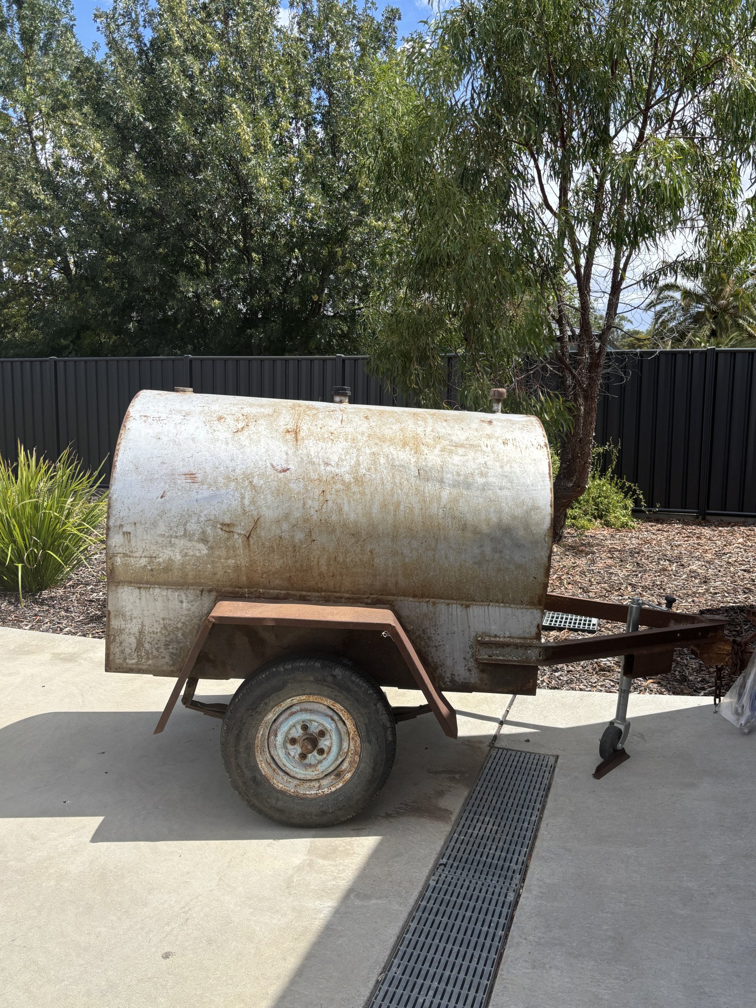Warracknabeal Police are looking for the owner of the pictured fuel trailer.