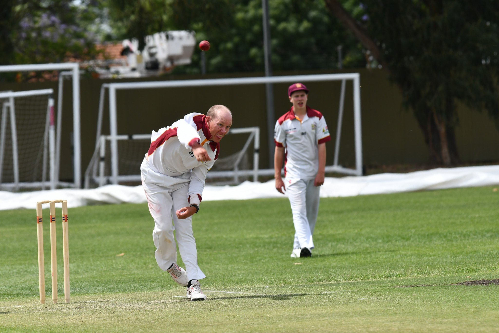 BrimKSH's Jeremy Preston finished with figures of 1/13 (9) with three maidens. He is also unbeaten on 27. PHOTO: TONY TOMLINS